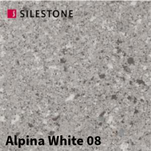 A black Silestone Quartz worktop with bold white veining for a luxury aesthetic.