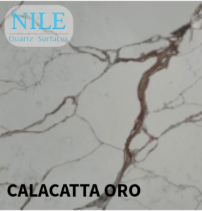 A high-end marble countertop for a custom kitchen.