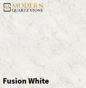 A polished granite kitchen worktop with intricate detail.