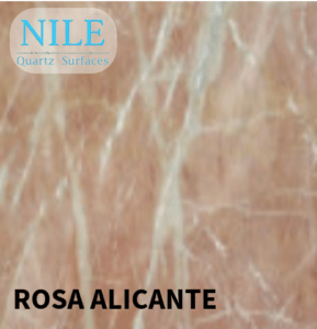 A luxurious quartz worktop with gold veining, adding elegance to a modern kitchen.