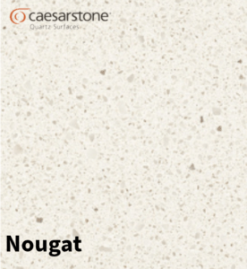 A high-gloss granite worktop from Serene Stones, adding a luxurious touch to any space.