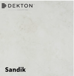 A seamless quartz island worktop from Serene Stones for high-end kitchens.