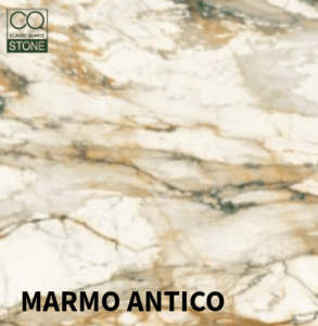 A modern, minimalist quartz worktop from Serene Stones, ideal for sleek kitchens.