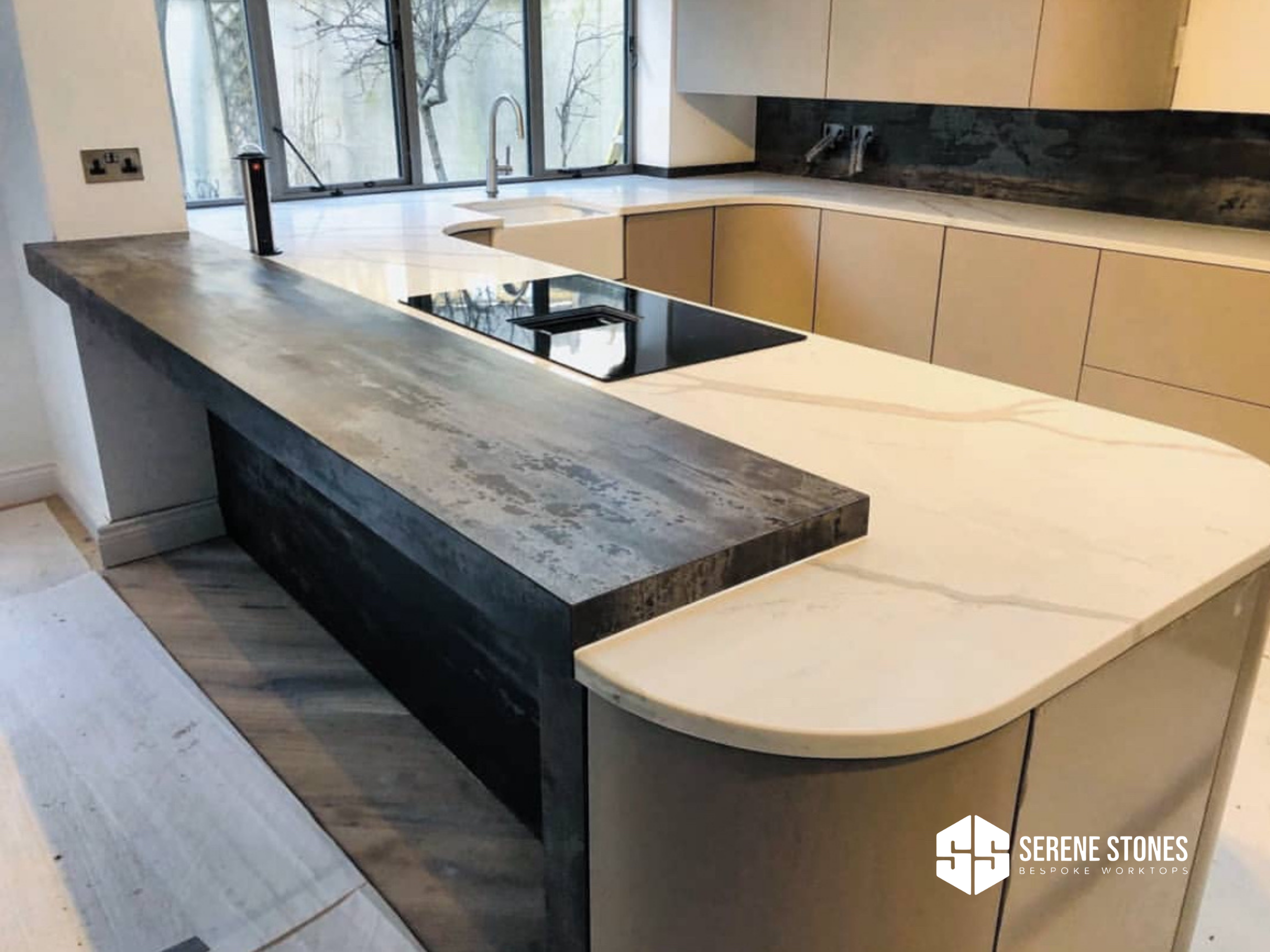 Premium kitchen worktops made from high-quality stone.