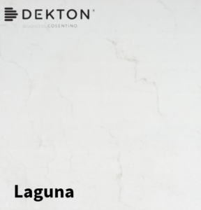A premium quartz waterfall worktop by Serene Stones, ideal for modern kitchens.