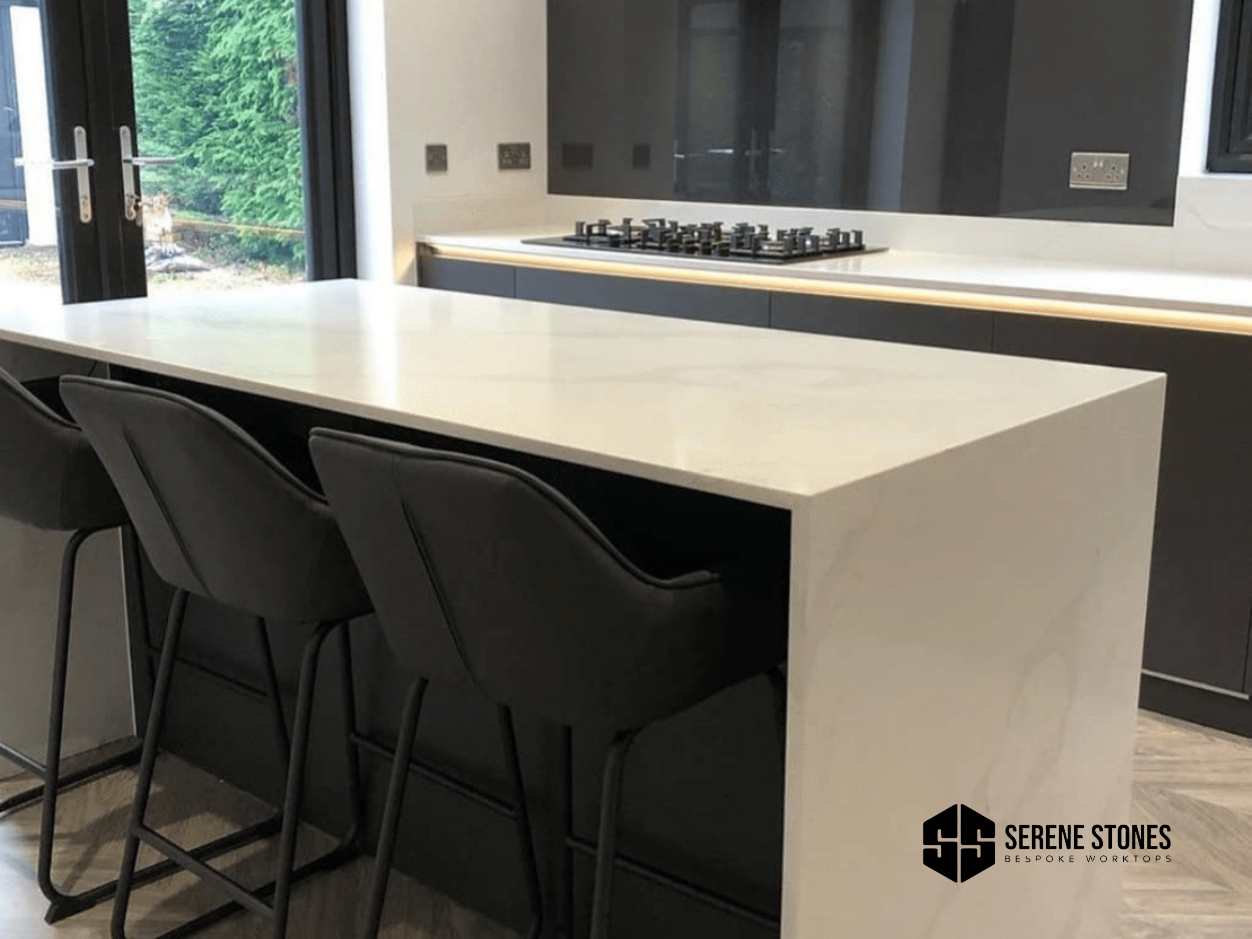 Seamless quartz surfaces by Serene Stones for a flawless finish.