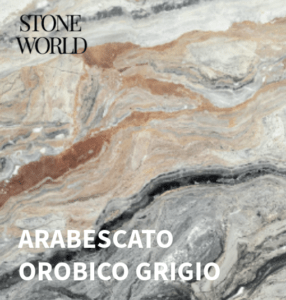 A gStone World Marble kitchen worktop with a waterfall edge, creating a seamless transition.